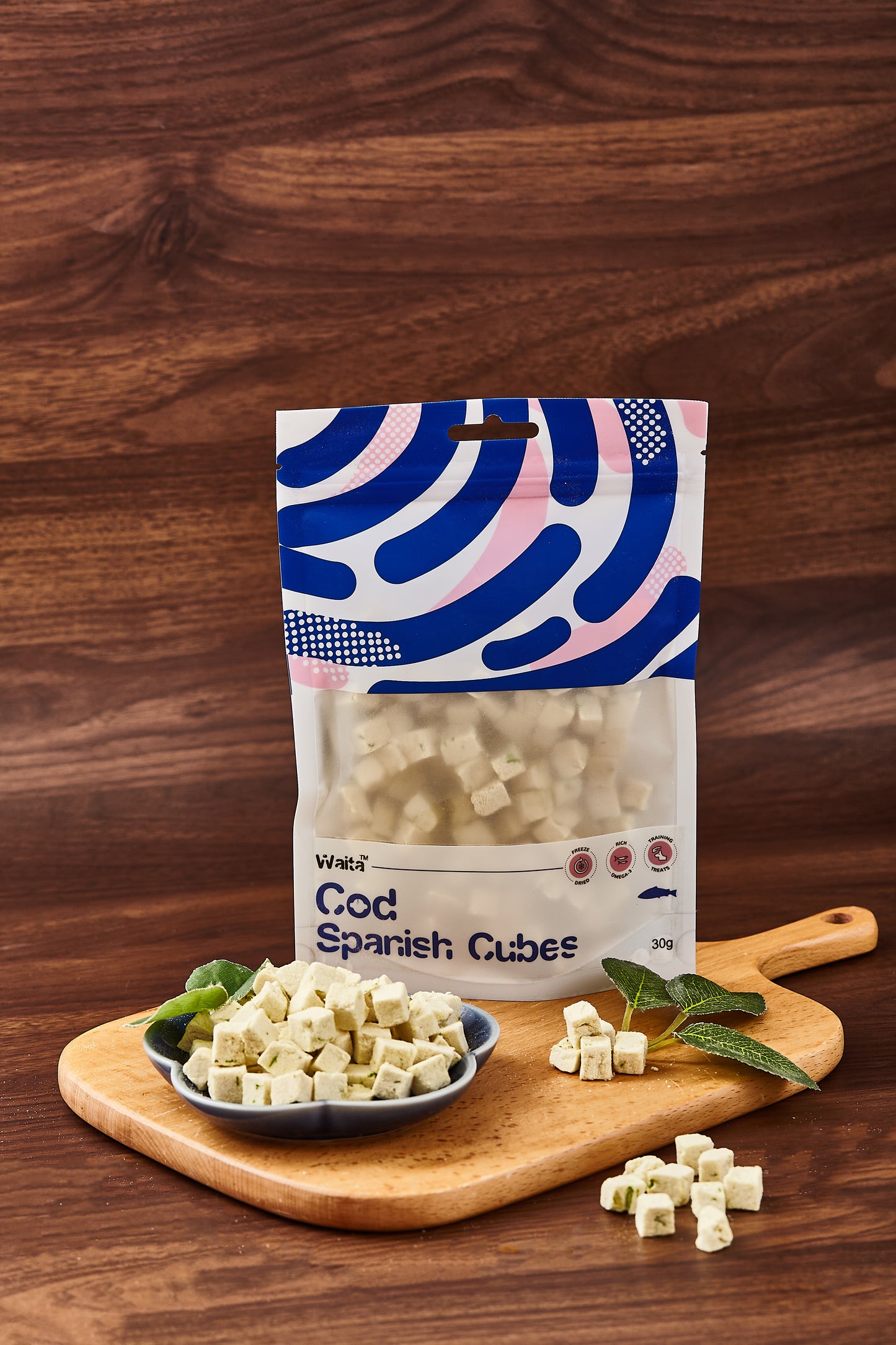 Waita Freeze Dried Cod & Spinach Cubes 30g/350g